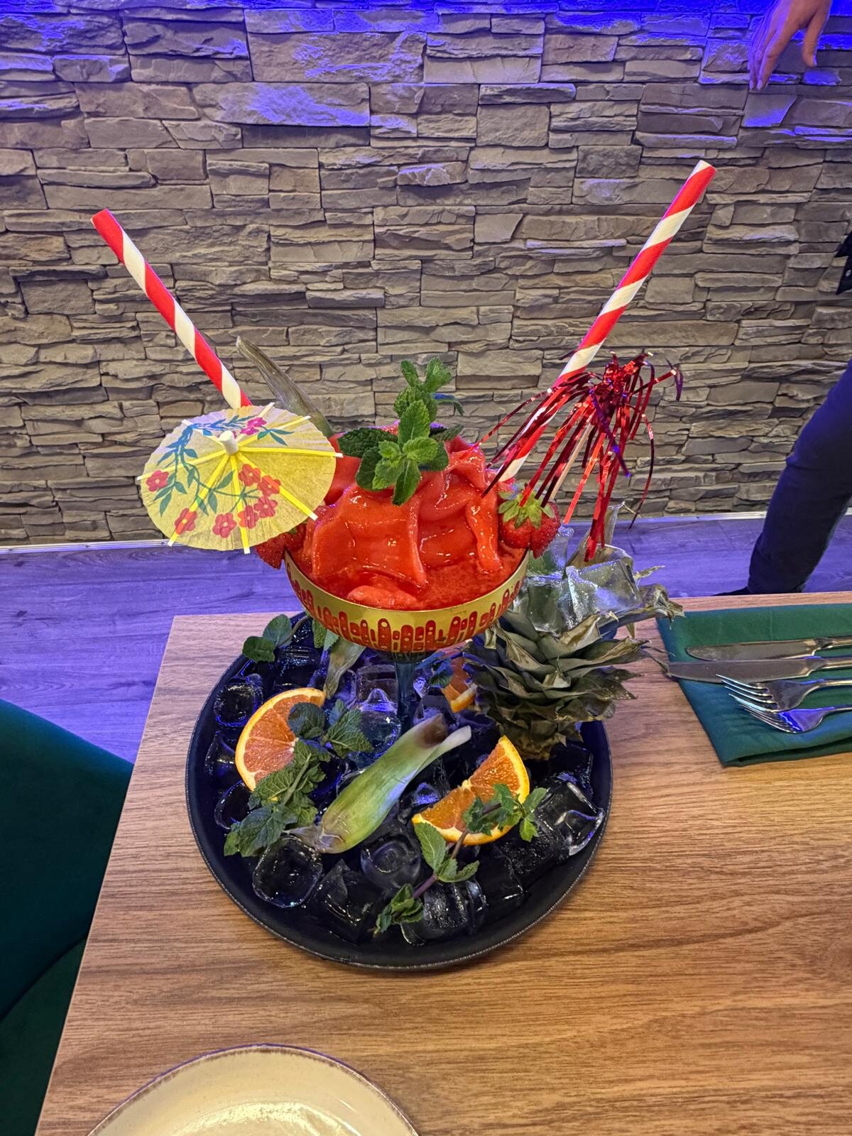 A sharing cocktail on the table