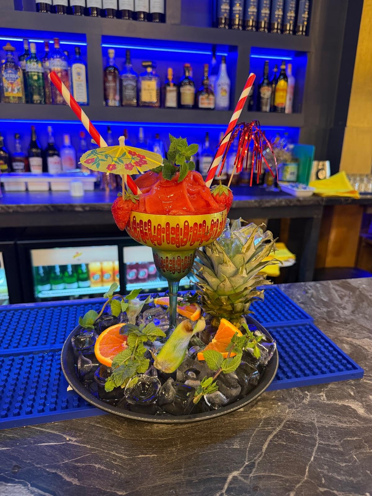 A sharing cocktail at the Lavish bar